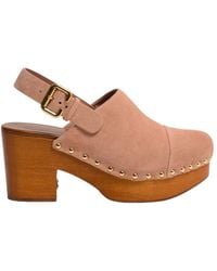 Chloé - Jeannette Wooden-Soled High-Heeled Sandals - Lyst