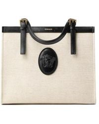 Versace - Rivière Canvas Tote Bag - Lyst
