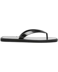 The Row - City Leather Flip Flops - Lyst