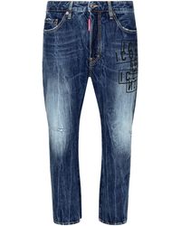 DSquared² - Icon Printed Straight-Leg Jeans - Lyst