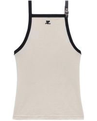 Courreges - Courrèges Buckle Contrast Tank Top - Lyst