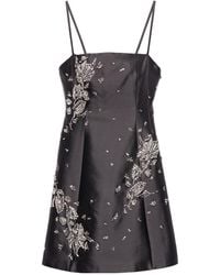 Prada - Embroidered Silk And Wool Mini-Dress - Lyst