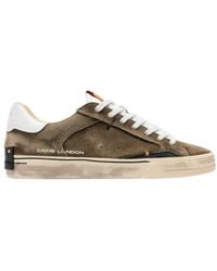 Crime London - Distressed Suede Low-Tops - Lyst