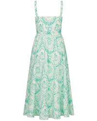 light green floor length dress Jonas Light Green Plunge-Neck Maxi Dress With Cami Straps – Club L London main image 0