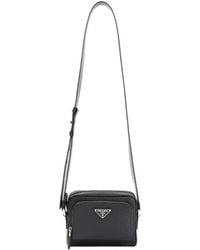 Prada - Triangle-Logo Zipped Crossbody Bag - Lyst
