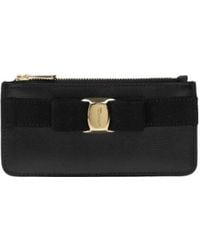 Ferragamo - Ferragamo Vara Bow Detailed Card Holder - Lyst
