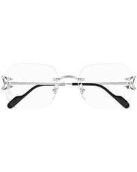 Cartier - Rimless Rectangle Glasses - Lyst