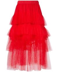 Simone Rocha - Tiered Tulle Midi Skirt - Lyst
