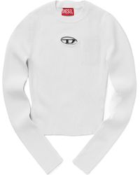 DIESEL - Valari Oval D Ribbed-Knit Top - Lyst
