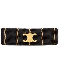 Celine - Striped Sequins Hair Clip - Lyst