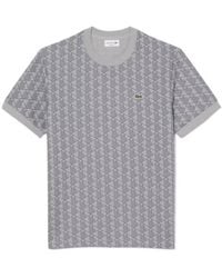 Lacoste - Geometric Pattern T-Shirt - Lyst