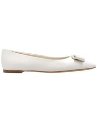 Ferragamo - Ferragamo Bow-Detailed Slip-On Ballerina Shoes - Lyst