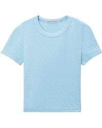 Alexander Wang - Logo Jacquard Crewneck Knit Top - Lyst