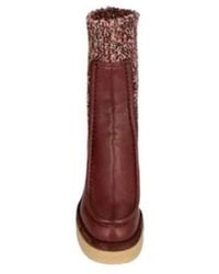 Chloé - Color-Block Knit Ankle Boots - Lyst
