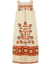 Vita Kin - Embroidered Linen Midi Dress - Lyst