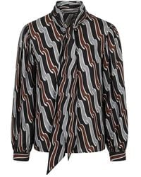 Gucci - Printed Twill Blouse - Lyst