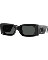 Versace - Medusa-Plaque Rectangular-Frame Sunglasses - Lyst