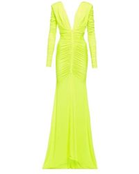Alex Perry - Ruched Satin Gown - Lyst