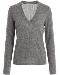 Brunello Cucinelli - Long-Sleeve Knit Top - Lyst