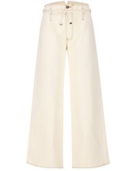 Etro - Tied Waist Wide Leg Jeans - Lyst