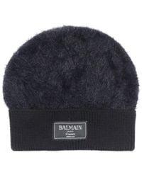 Balmain - Logo-Patch Beanie - Lyst