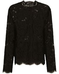 Dolce & Gabbana - Single-Breasted Lace Jacket - Lyst