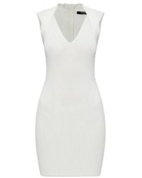 Balmain - Ribbed Knitted Dress - Lyst