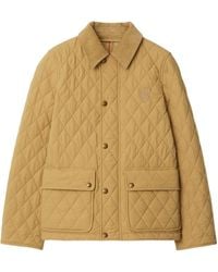 Burberry - Logo Patch Quilted Puffer Jacket - Lyst