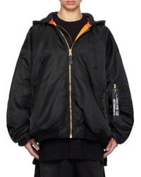 Vetements - Hooded Bomber Jacket - Lyst