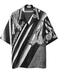 Versace - Printed Silk Twill Shirt - Lyst