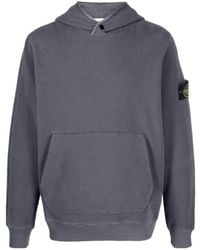 Stone Island - Compass Logo-Patch Cotton Hoodie - Lyst
