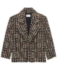 Saint Laurent - Single-Breasted Tweed Jacket - Lyst