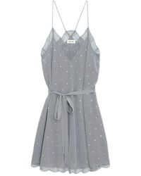 Zadig & Voltaire - Ristyz Rhinestone-Embellished Mini Dress - Lyst