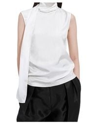 Bottega Veneta - Stretch Satin Top - Lyst