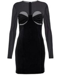 Nensi Dojaka - Cutout Velvet Minidress - Lyst