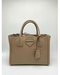 Prada - Double Handle Shoulder Bag - Lyst
