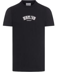 Off-White c/o Virgil Abloh - Graphic Printed Crewneck T-Shirt - Lyst
