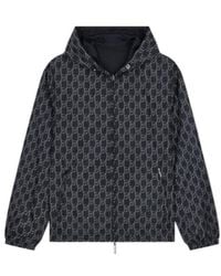 Emporio Armani - Monogram-Print Reversible Jacket - Lyst