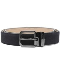 Emporio Armani - Suede Buckle Belt - Lyst