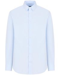 Giorgio Armani - Curved Hem Buttoned Shirt - Lyst