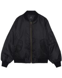 Anine Bing - Leon Satin Zipped Bomber Jacket - Lyst
