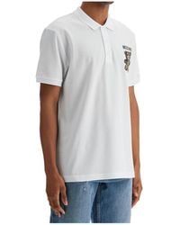 Moschino - Teddy Bear-Printed Short-Sleeved Polo Shirt - Lyst