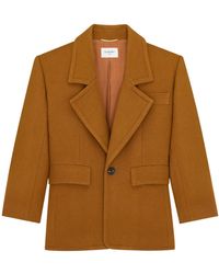 Saint Laurent - Single-Breasted Long-Sleeved Jacket - Lyst