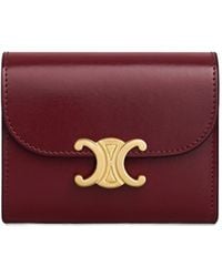 Celine - Small Flap Wallet Triomphe - Lyst