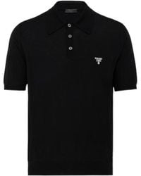 Prada - Logo Detailed Short-Sleeved Polo Shirt - Lyst
