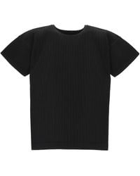 Homme Plissé Issey Miyake - Homme Plissé Issey Miyake Pleated Crewneck T-Shirt - Lyst