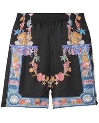 Versace - Coral Theatre Printed Elastic-Waist Shorts - Lyst