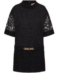 Valentino - Vlogo Chain Short Dress - Lyst