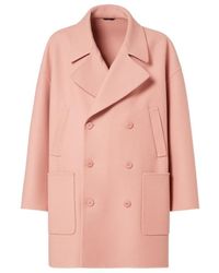 Fendi - Double Breasted Pea Coat - Lyst