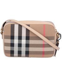 Burberry - Plaid Camera Shoulder Bag - Lyst